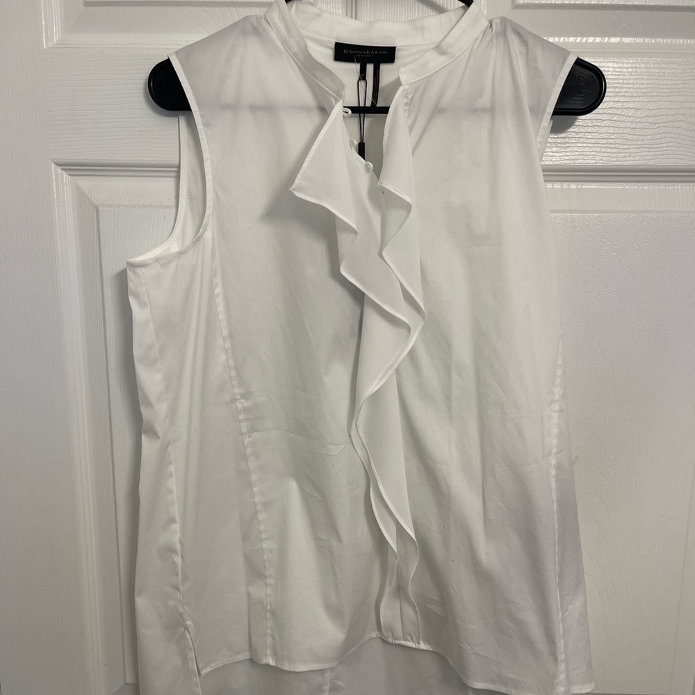 Donna Karan White Sleeveless Blouse - NWT